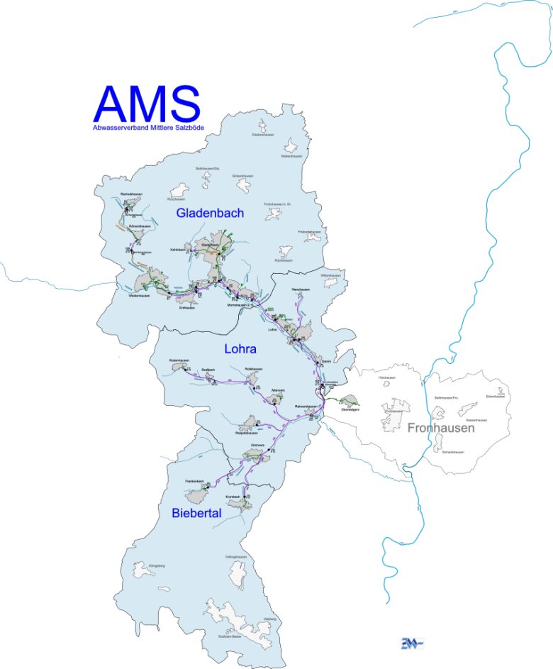 Schematische Darstellung des Verbandsgebiets