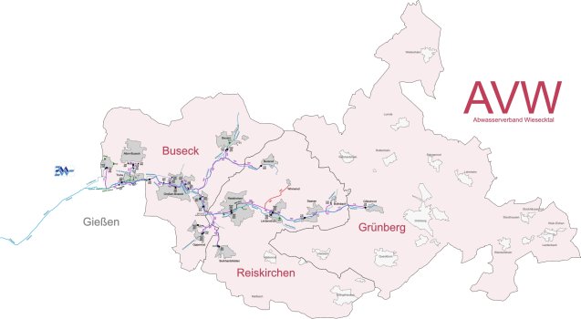 Schematische Darstellung des Verbandsgebiets